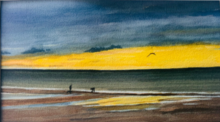 Les ramasseurs de couteaux, aquarelle, 35x25 cm, 2026